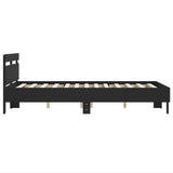 Bed Frame Black Engineered wood, Plywood Small Double Durable 3207449