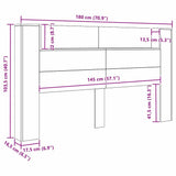 Headboard Cabinet Old wood 180 x17 x104.5 cm Engineered wood 879633