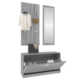3-in-1 Shoe Cabinet Set Grey Sonoma Engineered Wood 342575