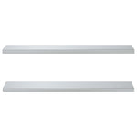 ZNTS Wall Shelves 2 pcs 100x23.5x3 cm Silver Stainless Steel 30280