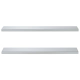 ZNTS Wall Shelves 2 pcs 100x23.5x3 cm Silver Stainless Steel 30280