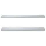 Wall Shelves 2 pcs 100x23.5 cm Silver Stainless Steel 30280