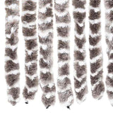 Fly Curtain Taupe and White 100x230 cm Chenille 377406