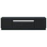 LED TV Cabinet Black Engineered Wood 897786