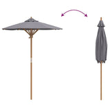 Garden Parasol Dark Grey 150 x 210 cm Bamboo 4108084