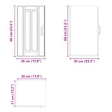 Kitchen Wall Cabinet Lucca High Gloss White Engineered Wood 853779