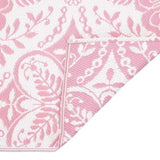 Outdoor Rug Floral ARAKIL Pink and White 400 x 300 cm 42003507