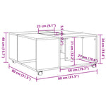 ZNTS Coffee Table Artisian Oak 80x80x40 cm Engineered Wood 853181