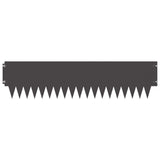 Lawn Edging 20 pcs 103 x 25 cm metal Black 8008288