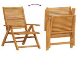 Garden Dining Set Folding 7 pcs Brown Solid Acacia Wood 3375625