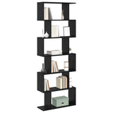 Book Cabinet Black Oak 70 x 24 x 193.5 cm Engineered Wood 869253