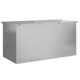 Garden Storage Cushion Box Steel 100 x 50.5 x 50 cm 220 Silver 874564