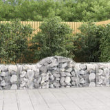 Arched Gabion Baskets 9 pcs 200x50x60/80 cm Galvanised Iron 3146285