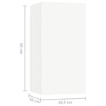 5 Piece TV Cabinet Set White Engineered Wood 3078695