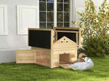 PawHut Wooden Duck House with Double Doors, Openable Roof, Ventilation Holes, Removable Base, T3398P554949
