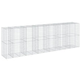 Gabion Basket with Cover 650x100x200 cm Galvanised Iron 3295236