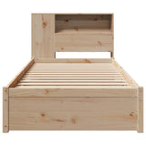 Bookcase Bed without Mattress 90x200cm Solid Wood Pine 3322373