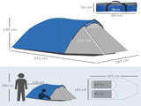 Two-Man Dome Tent, with Front Vestibule - Blue/Grey T3398P348713