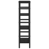 Bookshelf Black Oak 40 x 29.5 x 115 cm Engineered Wood 883904
