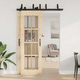 Sliding Door Hardware Kit 152,5 cm Steel Black 3295727