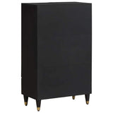 Highboard Black 60 x 33 x 100 cm Solid Mango Wood 4018838
