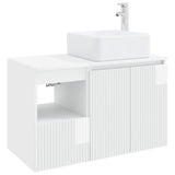 Bathroom Furniture Set 2 pcs High Gloss White Engineered Wood 3404048