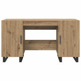 Desk with Shelf Artisan oak 140 x 50 x 75 cm Engineered wood 879529