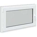 Basement Window RISOR 100 x 60 cm PVC and Glass Anthracite 42047334