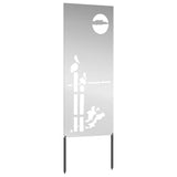 Garden Privacy Screen Silver 50 x 140 cm Galvanised steel 876320