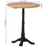 Bistro Table 60x76 cm Rough Mango Wood 321087
