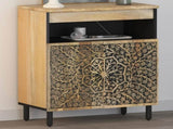 Side Cabinet 60x33x75 cm Solid Wood Mango 358237