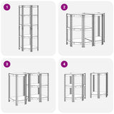5-Layer Corner Shelf Blue Steel&Engineered Wood 4016945
