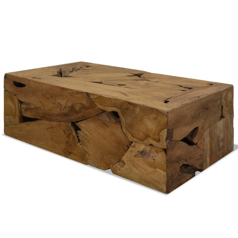 ZNTS Coffee Table 90x50x30 cm Genuine Teak Brown 244558