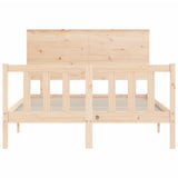 Bed Frame without Mattress Small Double Solid Wood Pine 3193371