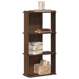 Bookcase 3-Tier Brown Oak 60x30x120 cm Engineered Wood 860271