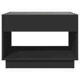 ZNTS Coffee Table with Infinity LED Black 70x50x50 cm 847659