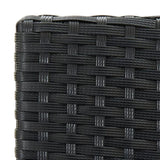 Garden Bar Set Black PE Rattan, Powder-Coated Steel Standard 3095445
