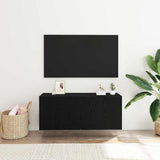 TV Cabinet Set Black Oak 100 x 30 x 41 cm Engineered Wood 863084