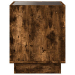 ZNTS Bedside Table with Infinity LED Smoked Oak 40x40x50 cm 3284081