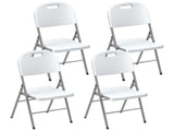 Set of Four Foldable Outdoor Chairs - White T3398P322102