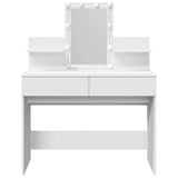 Dressing Table with LED White 100x40x130 cm 848199