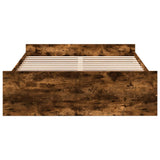 Bed Frame with Drawers without Mattress Smoked Oak 120x200 cm 3280304