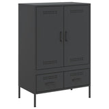 Highboard Black 68x39x101.5 cm Steel 843108