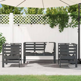 ZNTS 3 Piece Garden Lounge Set Grey Solid Wood Pine 825144