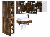 Bathroom Furniture Set 5 pcs Smoked Oak 3407283