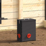 Chicken Feeder Black 32.5 x 20.5 x 43 cm Cold-Rolled Steel 874684