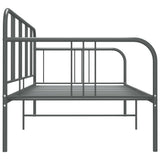 Sofa Bed Frame Grey Powder-coated metal 90x200 cm 324751