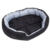Reversible & Washable Dog Cushion Grey and Black 110x80x23 cm 171209