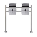 Double Mailbox on Stand Stainless Steel 271747