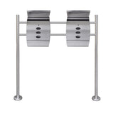 Double Mailbox on Stand Stainless Steel 271747